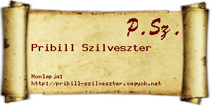 Pribill Szilveszter névjegykártya